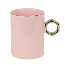 골드라인 너트링 머그잔 400ml, 핑크, 1개