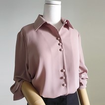 콩단추 포인트 셔츠 블라우스