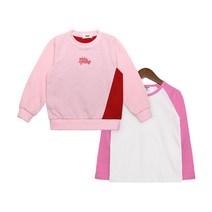 유라비 아동용 월럼 맨투맨 + 레글런 티셔츠 세트