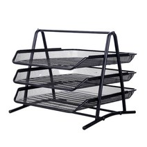 슬라이드 서류정리 트레이, 블랙, 3단