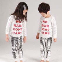 올챙이 아동용 스몰도트 무형광 실내복 상하의 세트