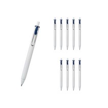 유니볼 원 중성 잉크펜 0.38mm, 블루블랙, 10개