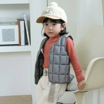 느엘 유아동용 와플 경량 패딩조끼