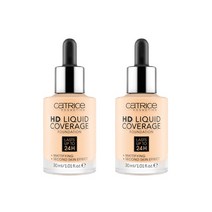 캐트리스 HD 리퀴드 커버리지 파운데이션 30ml, 2개, 002호 포슬린베이지