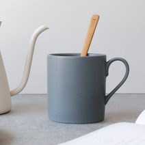 에크렌 무광 머그컵 280ml, 그레이블루, 1개
