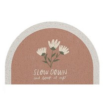 웰컴 반원 현관 발매트 S, 튤립, 1개