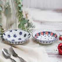 폴라브 후르츠 대접 2종 세트, 데이지, 장미, 1세트