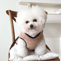 바이담수미 강아지 보아웜조끼, 브라운