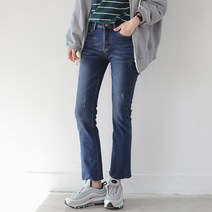 수비진 여성용 융기모 허리스판 슬림부츠컷 청바지 SP903