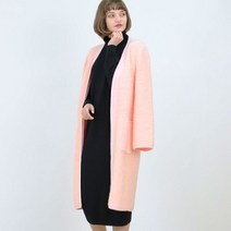 페이퍼먼츠 브이넥 빅 포켓 루즈핏 뽀글이 니트 롱 가디건 8632