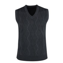 레드볼트 남성용 아가일 브이넥 니트 조끼 RM20A301