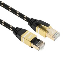 넥시 CAT7 S-FTP 파인골드 랜선 고속 인터넷 UTP 랜케이블, 5m, 블랙, 1개