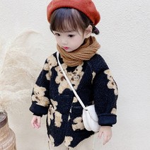 엔젤아이 여아용 곰돌이 뽀글 코트