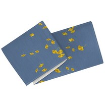 알럽홈 린넨 단색 꽃나무 테이블러너, 네이비은행잎, 32 x 230 cm