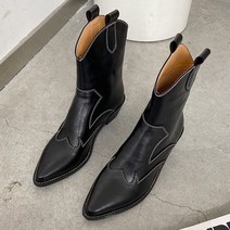 멜팅나인 여성용 뾰족코 웨스턴 숏 부츠 TW55