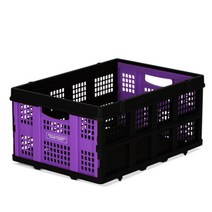 로티홈시스 폴딩 수납 리빙 스마트 박스 60L, 퍼플, 1개