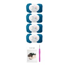 모스 스티치 네키 머플러 DIY 패키지 + 코바늘 랜덤발송, 1세트, 236 마린블루