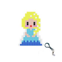 꼬마블럭 디폼 미니 + 고급 열쇠고리 랜덤발송 + 일대일 도안 DIY 패키지 10mm, 겨울공주