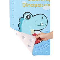 제이라이프 드리밍 캐릭터 미끄럼 방지 욕실 매트 40 x 70 cm, 튜브 공룡, 1개