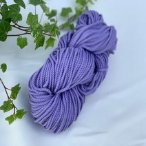 라무통위빙 컬러 면 로프 뜨개실 3.5mm, 라일락보라, 80m