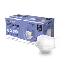 숨코 데일리 마스크 대형 KF AD 화이트, 1개, 50매입