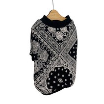 유앤펫 강아지 암컷용 페이즐리 기모 맨투맨, 블랙