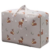 마켓에이 튼튼 일러스트 다용도 이불 정리함 52 x 19 x 33 cm, 루돌프, 1개