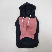 유앤펫 강아지 스위티 컬러팝 후드티, 네이비