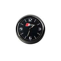 굿즈인홈 차량용 M로고 원형 커버 아날로그 시계 S라인, 1개