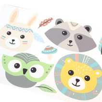 오즈펠트 동물 가면놀이 일러스트 펠트지 B, 혼합색상