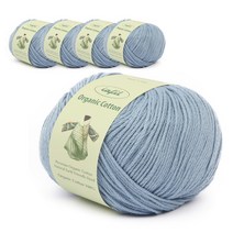 오가닉 코튼 뜨개실 5p, 4 하늘