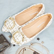 조이슈 마랑느 트위드 금장 구두 힐