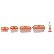 리얼바쿰 진공 밀폐용기 5종 세트, 1세트, 진공밀폐용기 4종 + 펌프
