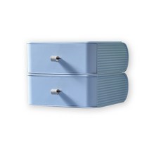 다다 데스크 정리함 수납함, lightblue, 2개
