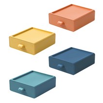 다다 다용도 데스크 정리함, mustard,indianred,aqua blue,navy, 1세트