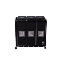 하우스빈 분리수거함 커버형 3p + 전용 비닐 50p, 블랙