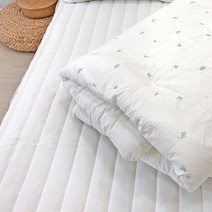 누블 워싱 광목 사계절 밴딩 패드, 화이트