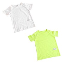 키즈레시피 아동용 네온 아메리카 반팔티 2종 세트