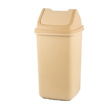 바이굿즈 정사각 종량제 휴지통 50L, 베이지, 1개