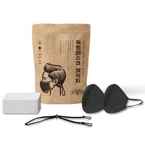 독립 마스크 패키지 한달사용 블랙 XL, 1세트