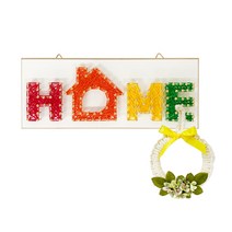 스트링아트 home + 마크라메 들꽃걸이 만들기 세트, 혼합색상, 1세트