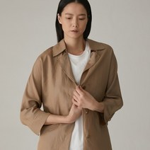 올리비아로렌 여성용 트렌치 이중 카라 린넨 재킷 VOCFUXM-4221