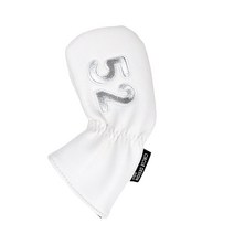 써클디자인골프 스타 스컬 아이언 웨지 헤드커버 화이트, 52