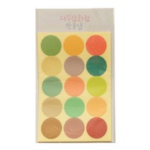 투명 무지원형 스티커 ver2 20mm 5p, 혼합색상, 1개