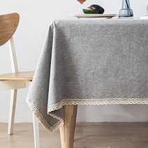 마켓A 앤틱풍 레이스 방수 테이블매트, 그레이, 90 x 90 cm
