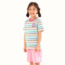 카카오프렌즈 아동용 마린컬러풀 반팔 상하 바지세트