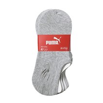 푸마 파일 이중쿠션 기능성 스포츠 캐주얼 발목양말 4족 세트, 그레이