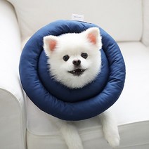 카카몽 반려동물 UFO 쿠션 넥카라 딥네이비 L, 1개