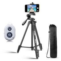 셀루미 136cm 고강성 퍼포먼스 삼각대 + 홀더 + 리모컨 세트, SEL-TRD150A(블랙), INTO-BT100(화이트)