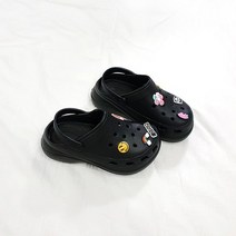 디아 여성용 커스텀 지비츠 장식 키높이 슬리퍼 샌들 6cm